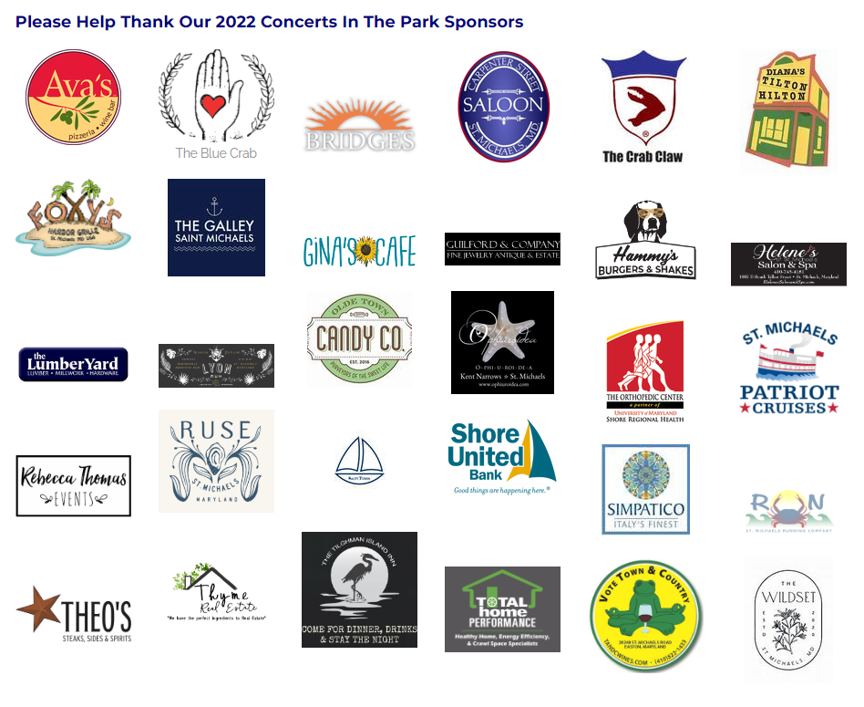 2022 Concerts in the Park Sponsors Picture