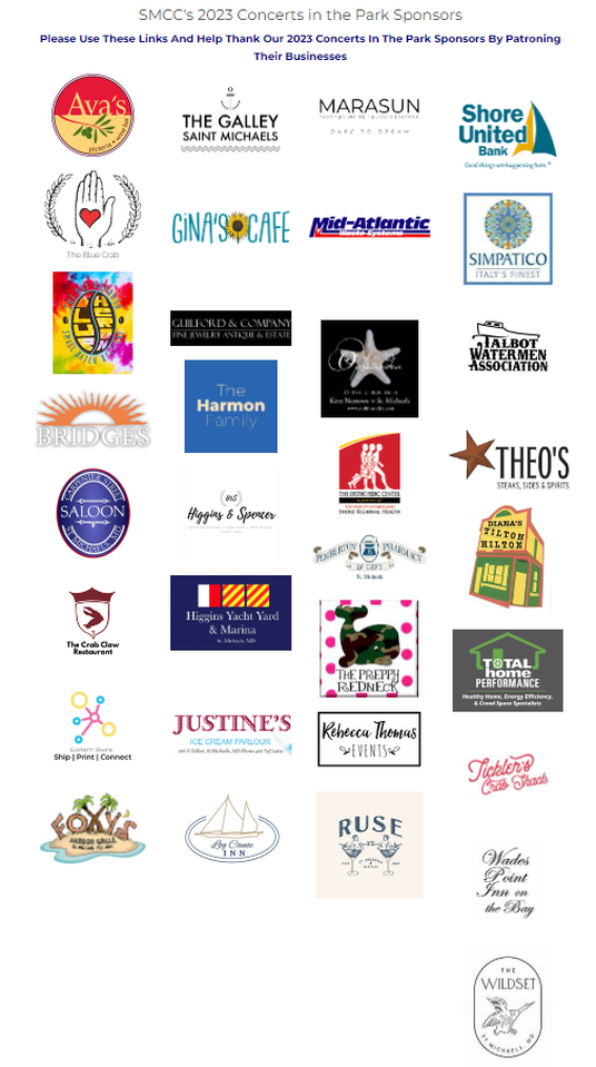 Concerts in the Park 2023 Sponsors Picture