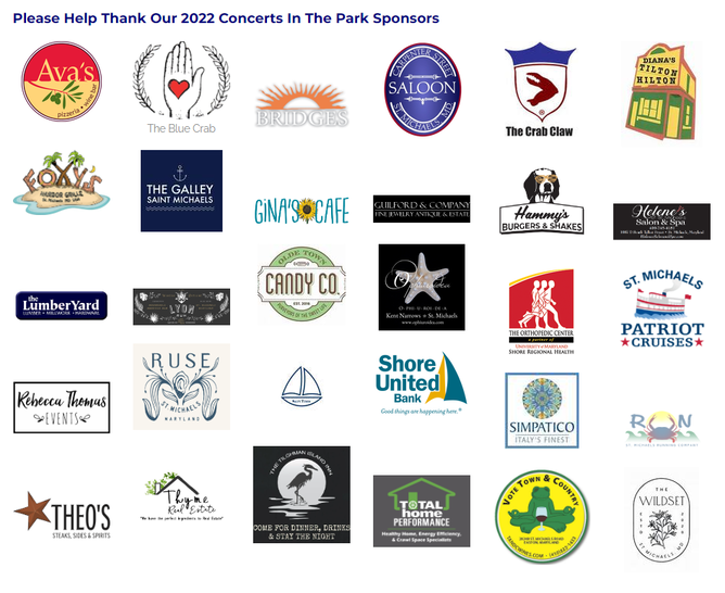 Concerts in the Park 2022 Sponsors Picture